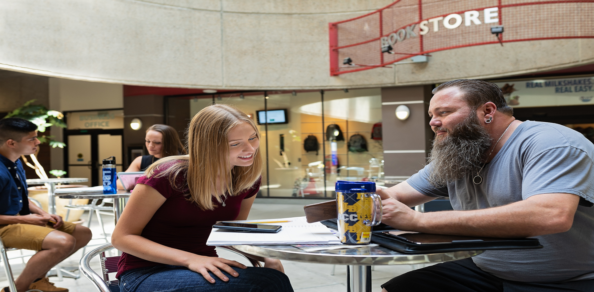 Students studying